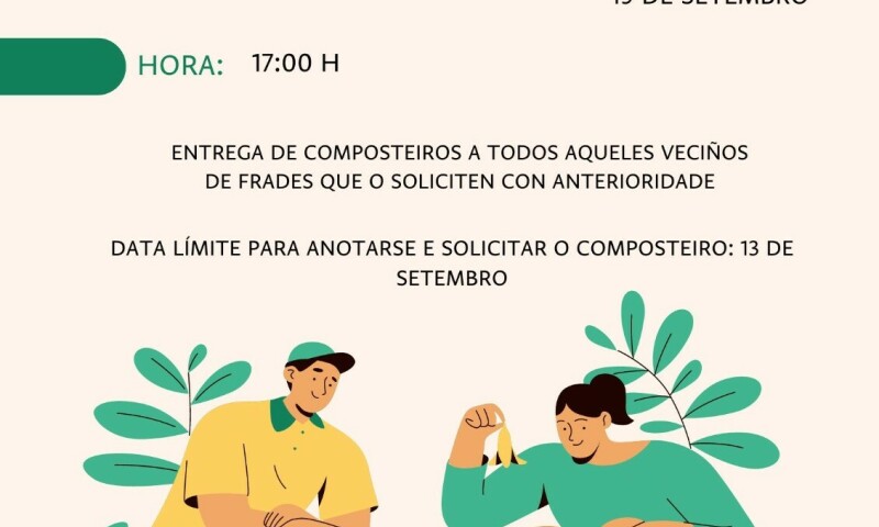 Charla-obradoiro sobre compostaxe o xoves 19 de setembro no multiúsos de Frades