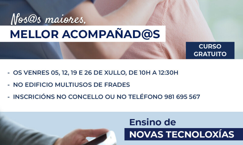 O Concello de Frades e a Fundación Amigos de Galicia achegarán as novas tecnoloxías ás persoas maiores do municipio