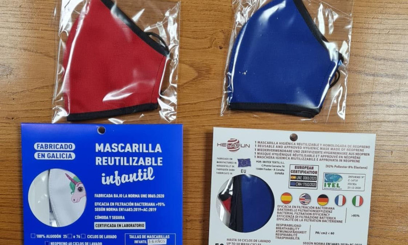 O Concello de Frades reparte dúas máscaras reutilizables entre todas e todos os escolares do municipio 