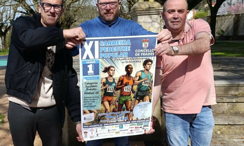 A XI Carreira Pedestre Popular do Concello de Frades volve figurar entre os cinco mellores circuítos da provincia da Coruña