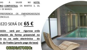 O Concello de Frades organiza saídas ao Hotel Balneario Compostela todos os martes de marzo
