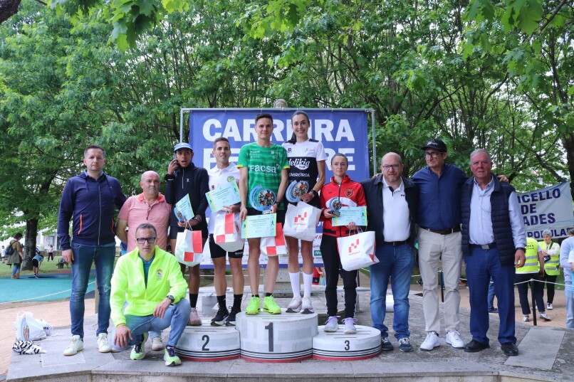 David de la Fuente e Eva Piñel gañan a XI Carreira Pedestre Popular Concello de Frades, que rexistra o seu récord de participación: 629 atletas cruzaron a meta de Ponte Carreira 